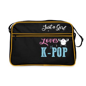 fan de kpop band girl - Sac Retro - noir/or - Devant