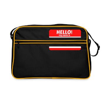 Bonjour mon nom est ... - Sac Retro - noir/or - Devant