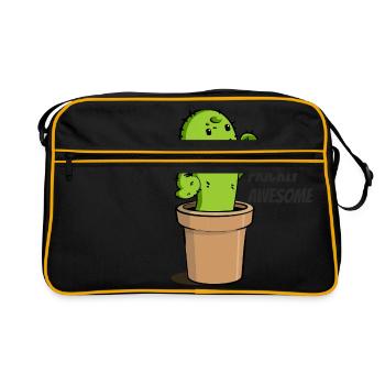Cactus / cactus piquant génial (DDP) - Sac Retro - noir/or - Devant