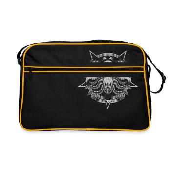 Cthulhu tentacule pieuvre cadeau de monstre poulpe - Sac Retro - noir/or - Devant