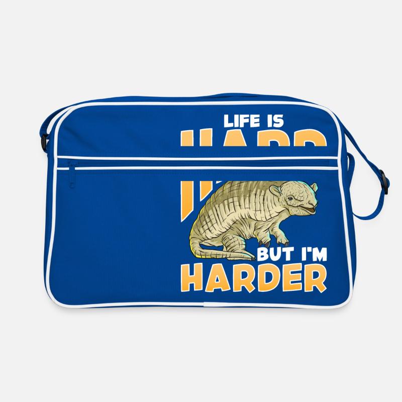 Das Leben ist hart, aber ich bin härter Armadillo Shell Pun Retro Tasche