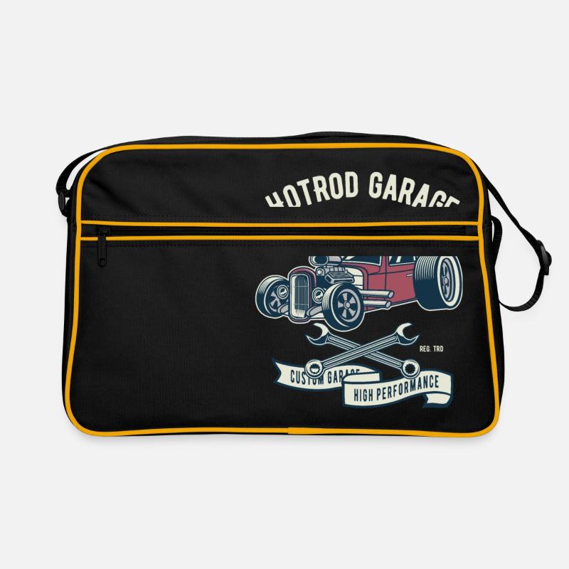 Hotrod Garage High Performance - Retro Tasche - Schwarz/Gold