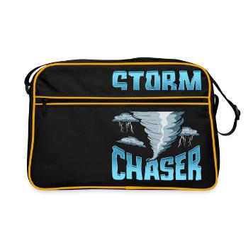 Obsédé par la tempête mignonne Chaser Tempête Tornado Obsessed - Sac Retro - noir/or - Devant