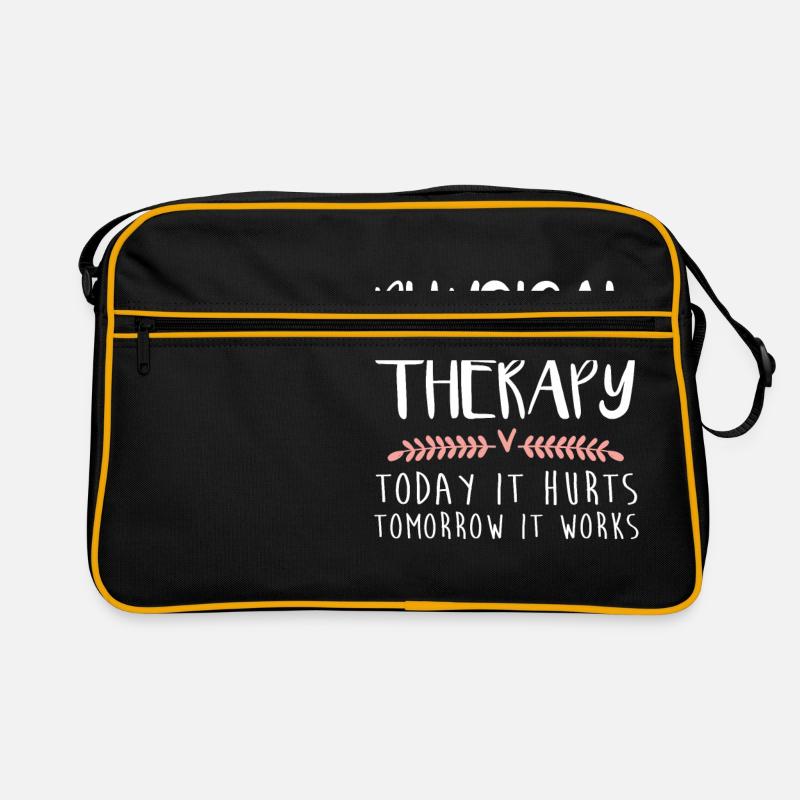 Physical Therapy Gift Today It Hurts Tomorrow It - Retro Tasche - Schwarz/Gold