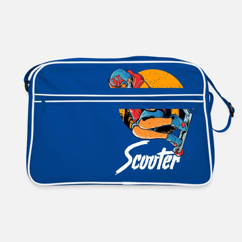 Lustige Roller-Kinderreittricks Retro Tasche