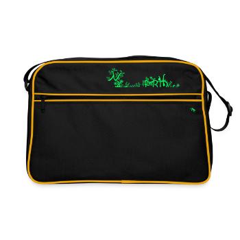 Nature lovers - Retro Bag - black/gold - Front