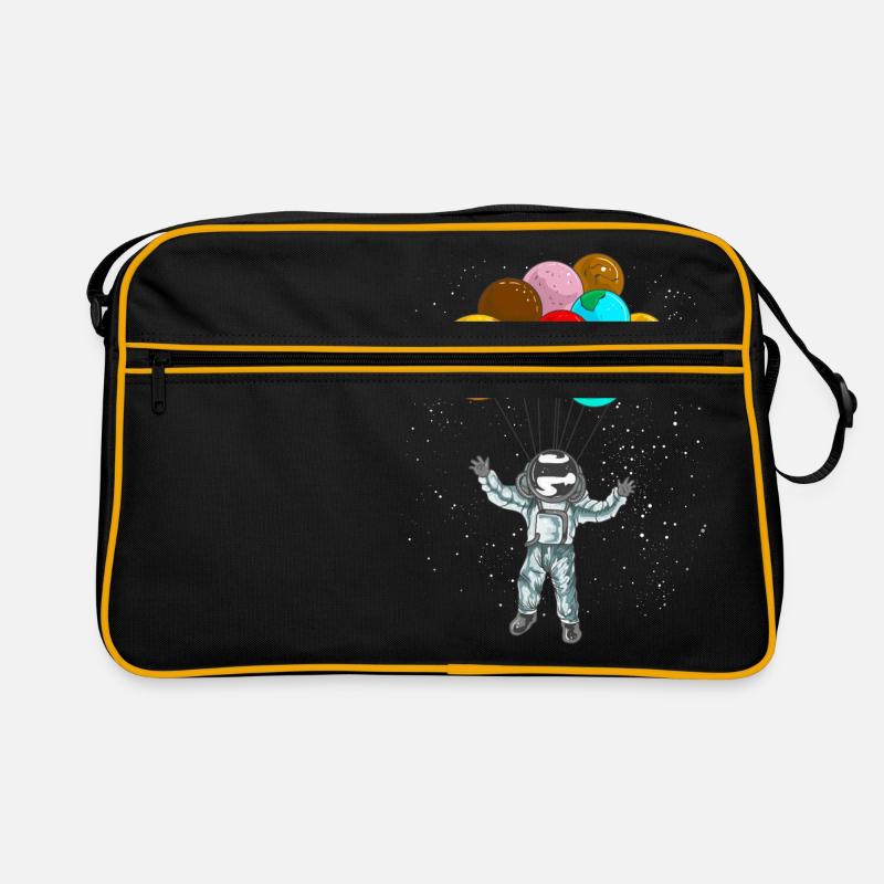Astronaut In Space Flying With Planet Balloons Retro Bag