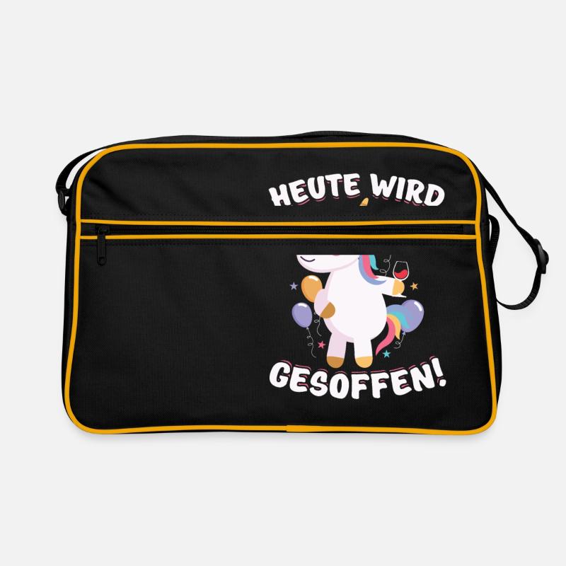 Junggesellenabschied JGA Party Einhorn Geschenk Retro Tasche