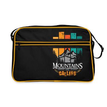 Mountain - Retro Tasche - Schwarz/Gold - Vorne