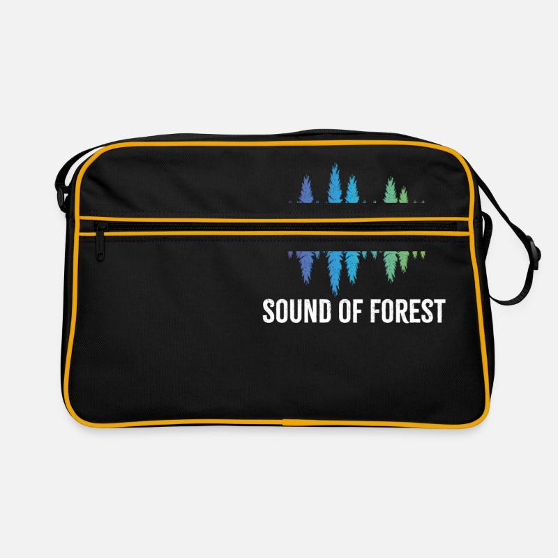 Son design nature de la forêt - Sac Retro - noir/or