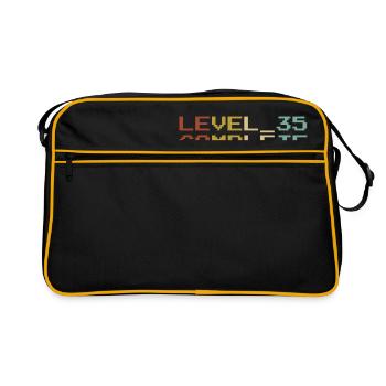 35 years old - 35th birthday level 35 complete - Retro Bag - black/gold - Front