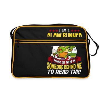 Slow Runner s'il vous plaît qu'il y ait quelqu'un derrière moi - Sac Retro - noir/or - Devant