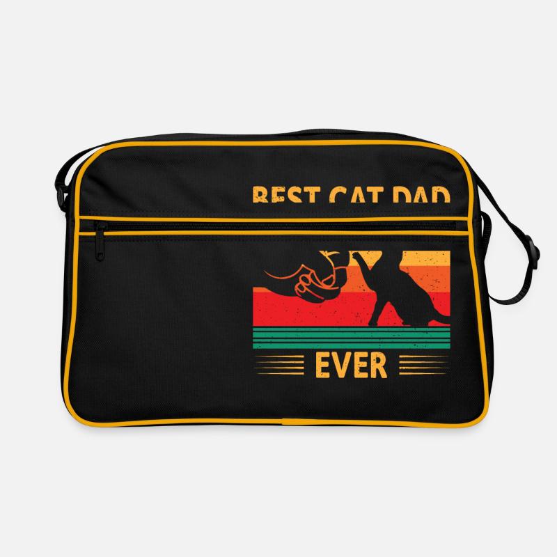 Best Cat Dad Ever Retro Tasche