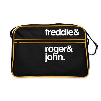 QUEEN PERSONNEL - Retro Bag - black/gold - Front