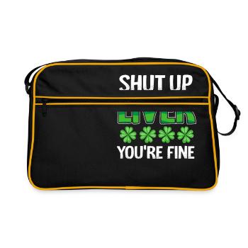 St Patricks Day Bière alcool leber Shup Up Liver - Sac Retro - noir/or - Devant
