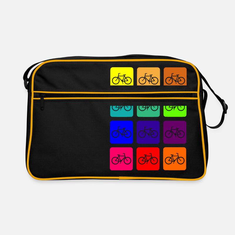 summer bicycle cycling - Retro Bag - black/gold