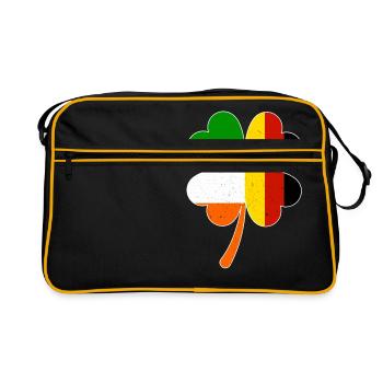 German Irish Flag Shamrock St Patricks Day - Retro Bag - black/gold - Front
