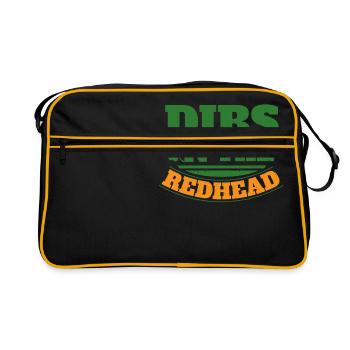 Dibs on the Redhead - Retro Bag - black/gold - Front