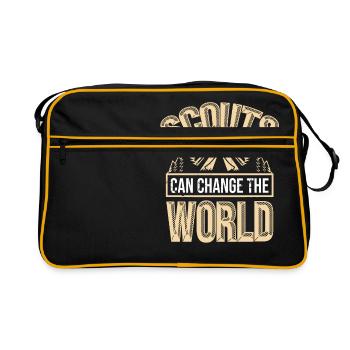Camper scout camping scouting cadeau - Sac Retro - noir/or - Devant