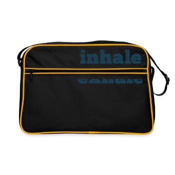 Breathing inhale exhale - Retro Bag - black/gold - Front
