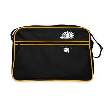 sonnenblume - Retro Tasche - Schwarz/Gold - Vorne