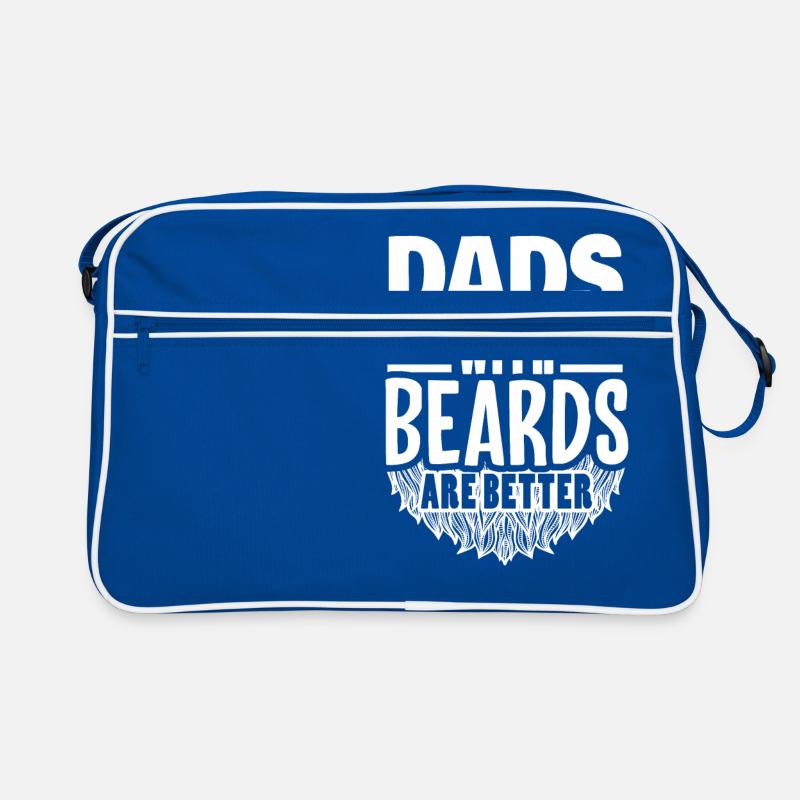 Dads with Beards, Mustache and Beard lover Gift Retro Bag