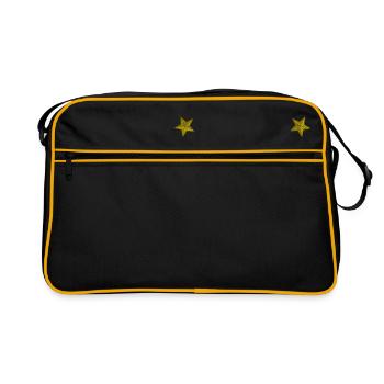 5 étoiles rondes dorées - Sac Retro - noir/or - Devant
