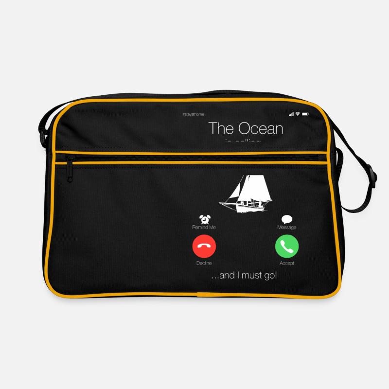 Segelboot Boot Segler Bootsbesitzer Geschenk Retro Tasche