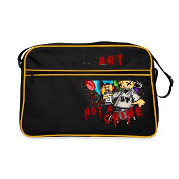 L'art n'est pas un pulvérisateur du crime - Sac Retro - noir/or - Devant