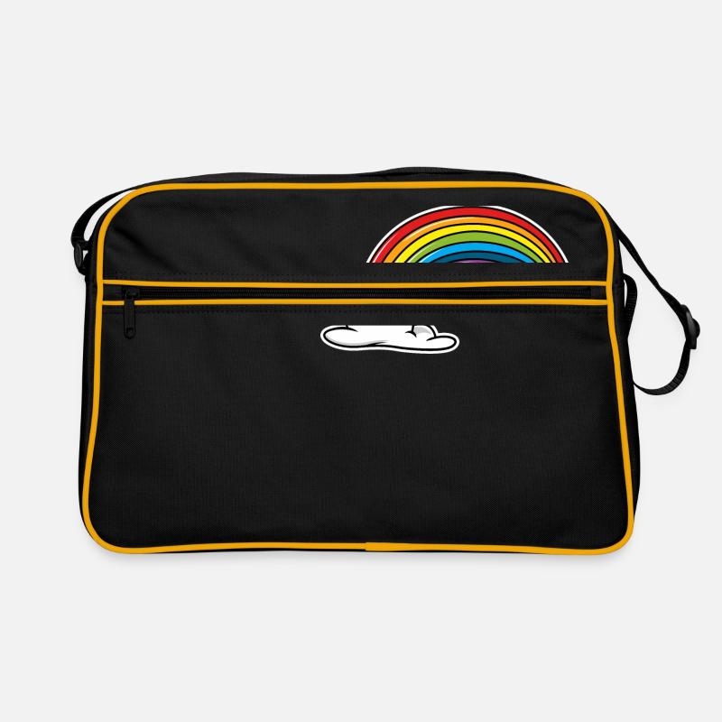 arc en ciel - Sac Retro - noir/or
