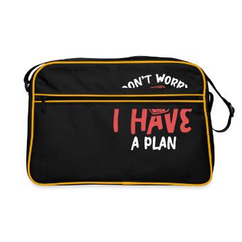 Don't Worry I Have a Plan product für einen - Sac Retro - noir/or - Devant