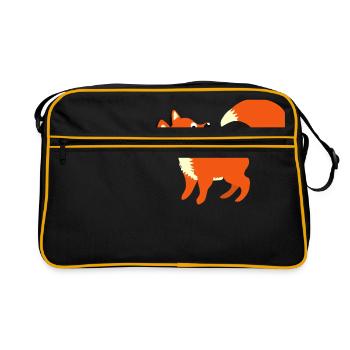 Fox - Renard intelligent pour la scolarité - Sac Retro - noir/or - Devant