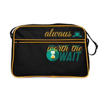 A delay that is always worth waiting for - Retro Bag - black/gold - Front