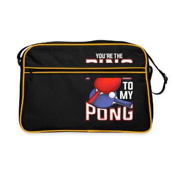 Drôle, tu es le ping de mon ping-pong - Sac Retro - noir/or - Devant
