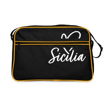 Sicilia - Italy Sicily - Retro Bag - black/gold - Front