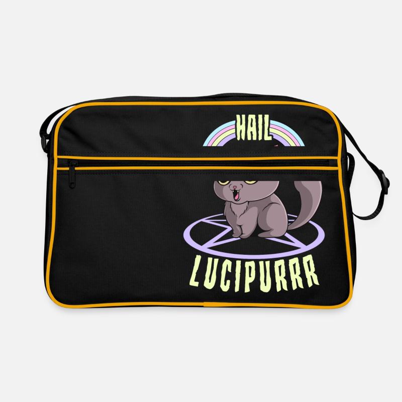 Grêle satanique mignon Lucipurr Rainbow Kitty Goth Sac Retro