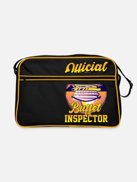 Drôle de bateau de croisière officiel Buffet Inspecteur Pun - Sac Retro - noir/or - Devant