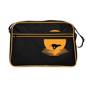 Greyhound Sunset - Retro Bag - black/gold - Front