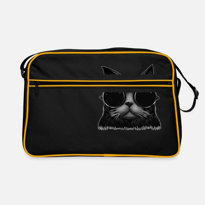 Chat avec motif d'éléments steampunk Sac Retro