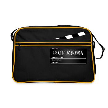 Pop Video Movie Clapperboard - Retro Bag - black/gold - Front