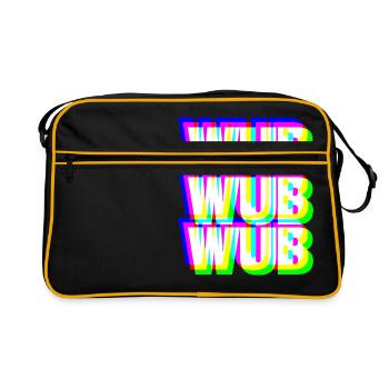 WUB WUB Dubstep Techno Rave Headbanger DJ Gift - Retro Bag - black/gold - Front
