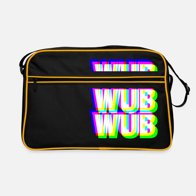 WUB WUB Dubstep Techno Rave Headbanger DJ Geschenk Retro Tasche