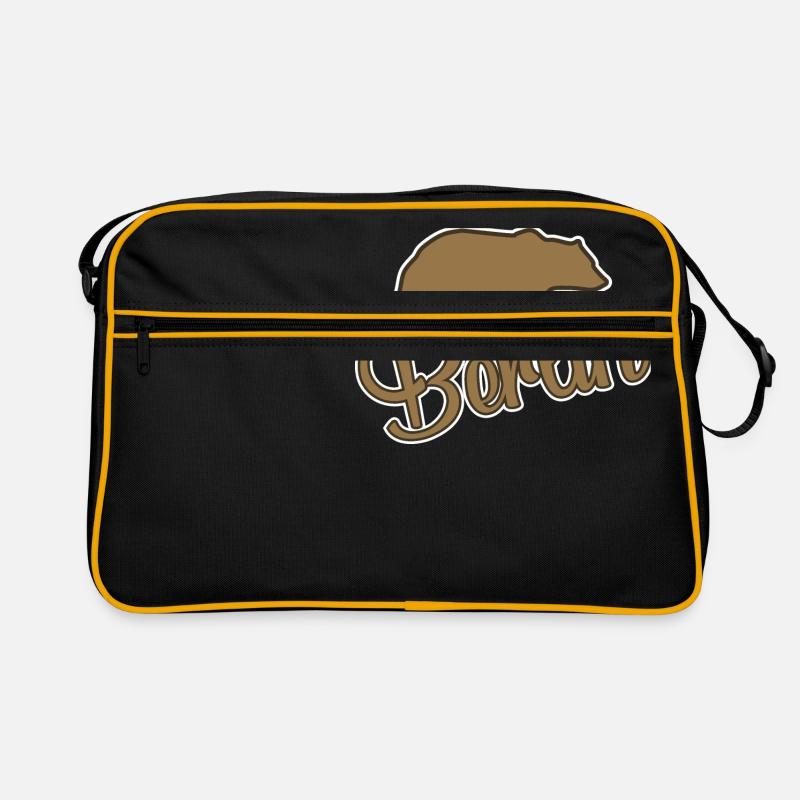 Bär Berlin Bear - Retro Tasche - Schwarz/Gold