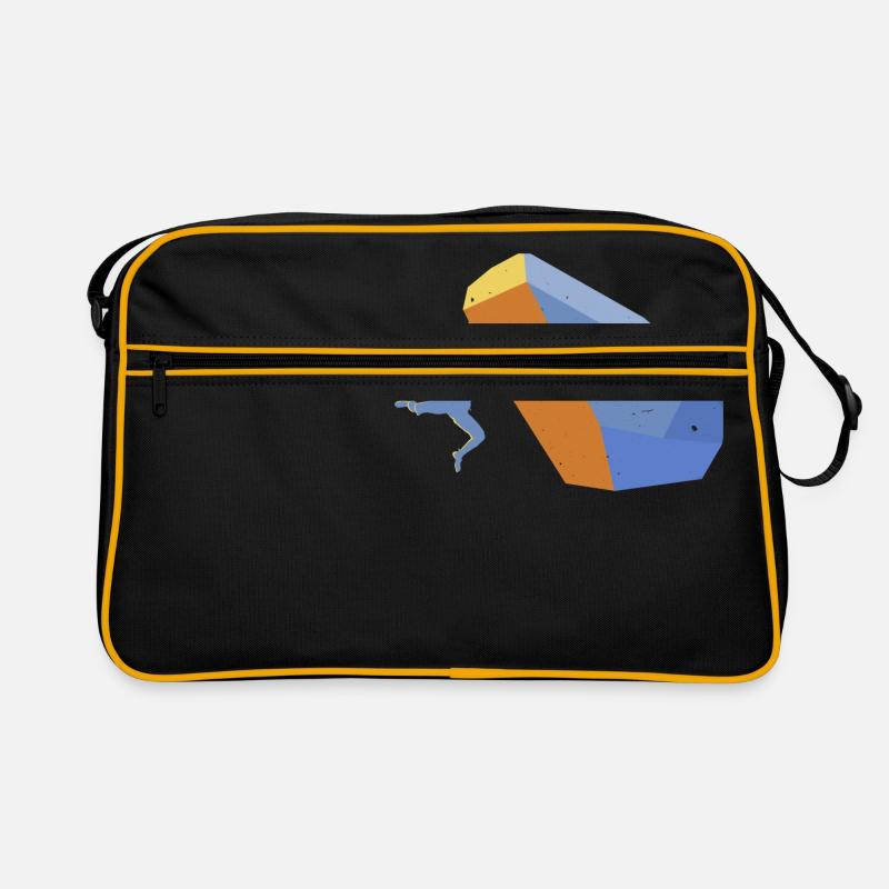 Bouldern - Retro Tasche - Schwarz/Gold