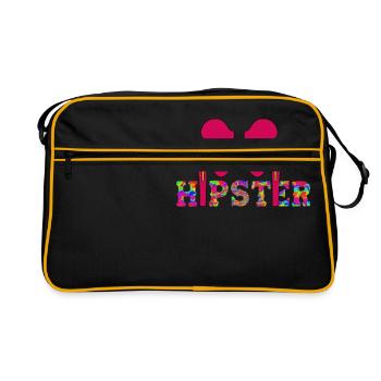 Funny Hippster Hip Replacement Surgery | - Retro Bag - black/gold - Front