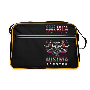 Cadeau autrichien America First Austria Forester - Sac Retro - noir/or - Devant