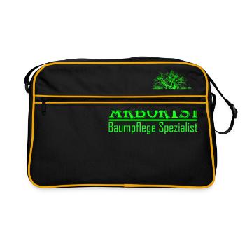 Arborist Baumpflege Spezialist - Retro Tasche - Schwarz/Gold - Vorne