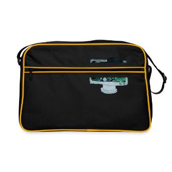 Electronics comes off the television - Retro Bag - black/gold - Front