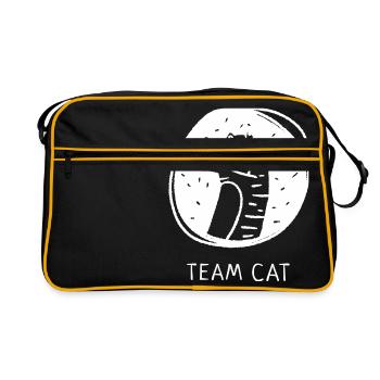 Équipe chat proverbe anglais - Sac Retro - noir/or - Devant