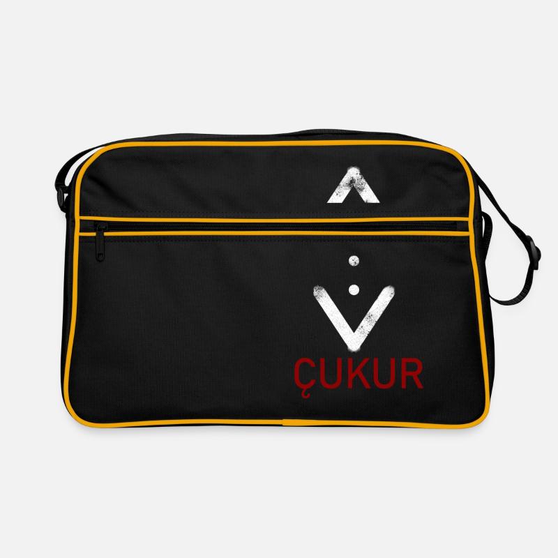 Cukur mit schrift - Retro Tasche - Schwarz/Gold